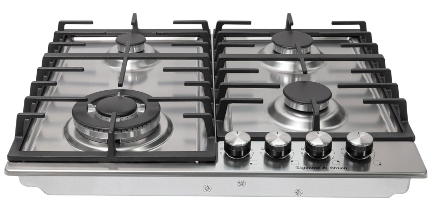 Газовая варочная панель Zigmund & Shtain G 20.6 S 20 см, 4 конфорки электроподжиг газконтроль, серебристый фото 3