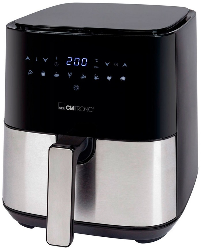 Аэрофритюрница Clatronic FR 3782 H, дисплей, объем 5 литров, черный фото 1