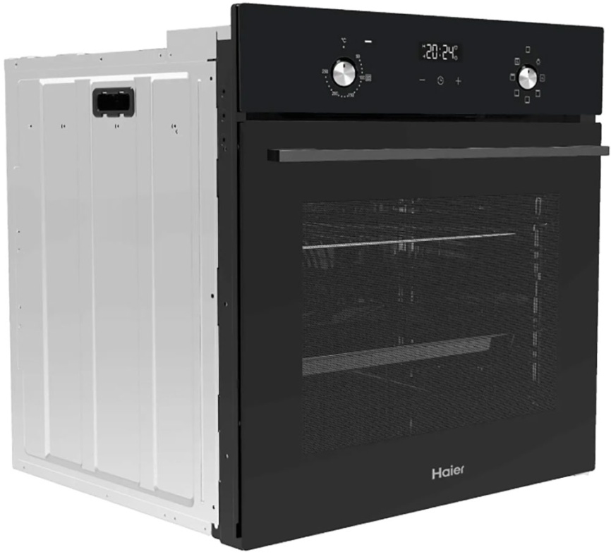 Электрический духовой шкаф Haier HOX-P06HGB 59 см, 76 л, гриль и конвекция, черный фото 2