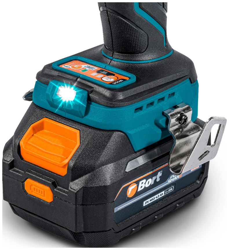 Дрель-шуруповерт аккумуляторная Bort ударная, BAB-21U (2x4А.ч) фото 5