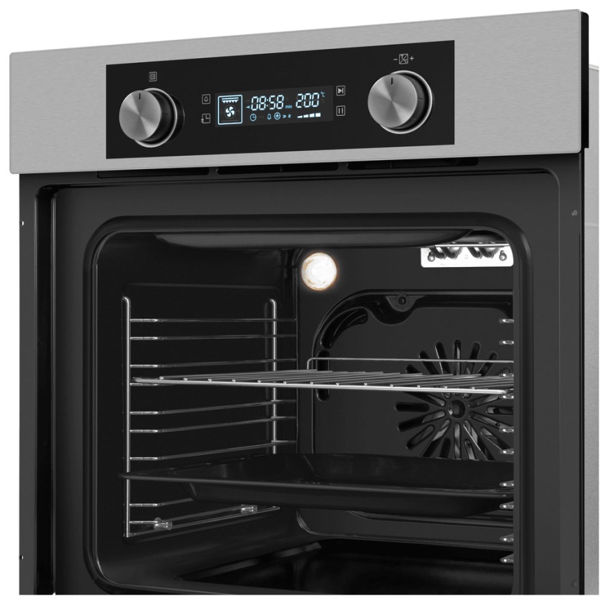 Электрический духовой шкаф Maunfeld AEOH60102S 59 см, 60 л гриль конвекция, серебристый фото 5