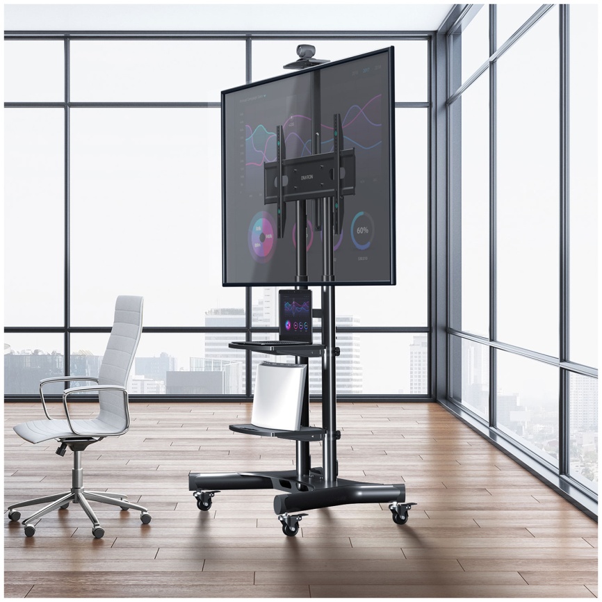 Мобильная стойка под телевизор Onkron TS 1881, чёрная фото 7