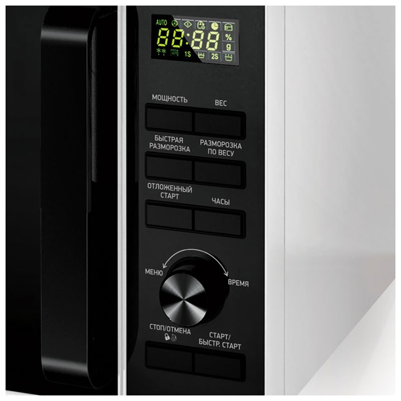 Микроволновая печь - СВЧ BBK 25MWS-970T/WB белый/черный фото 3