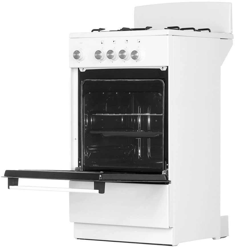 Газовая плита De luxe 5040.48г 50 см, 43 л, 4 конфорки, белый фото 5