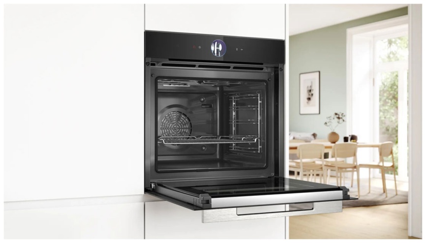 Электрический духовой шкаф Bosch HBG7764B1 59 см, 71 л, гриль и конвекция, черный фото 3