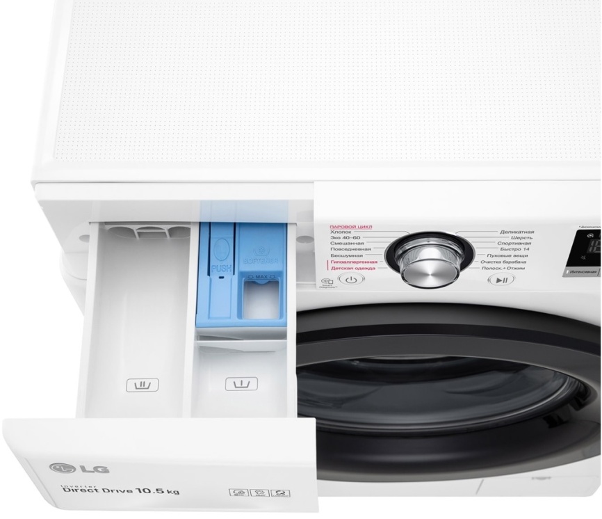 Стиральная машина LG TW4V3RS6W автомат 10,5 кг, белый фото 13