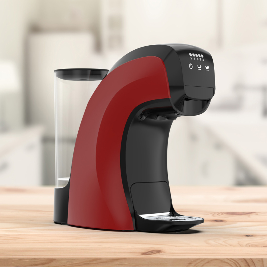Кофемашина капсульного типа Vista Teano DNS400 (Dolce Gusto, сенсорная), красная фото 10