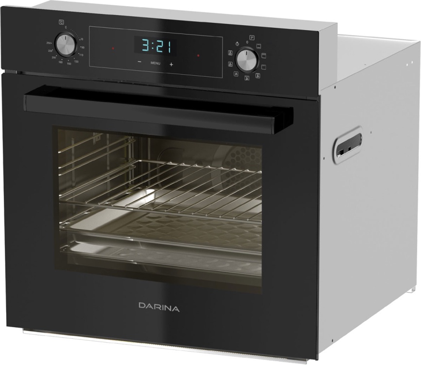 Электрический духовой шкаф Darina 0V5 BDE112 708 B1 59 см, 65 л, гриль и конвекция, черный фото 3