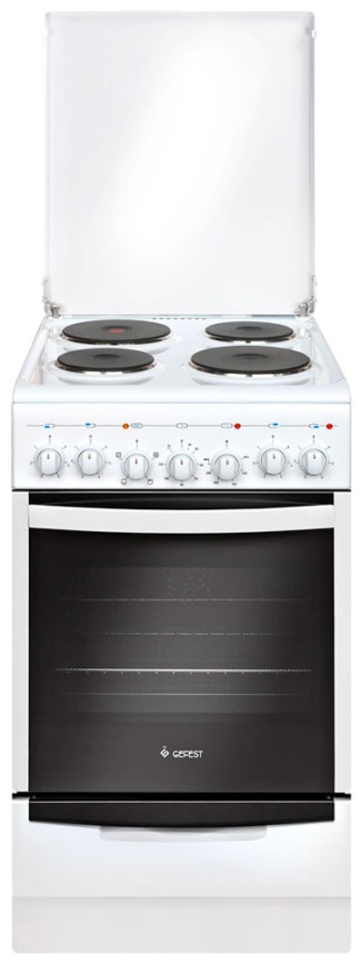 Электроплита Gefest ЭПНД 5140-02 0037 50 см, 52 л, 4 конфорки, белый фото 1