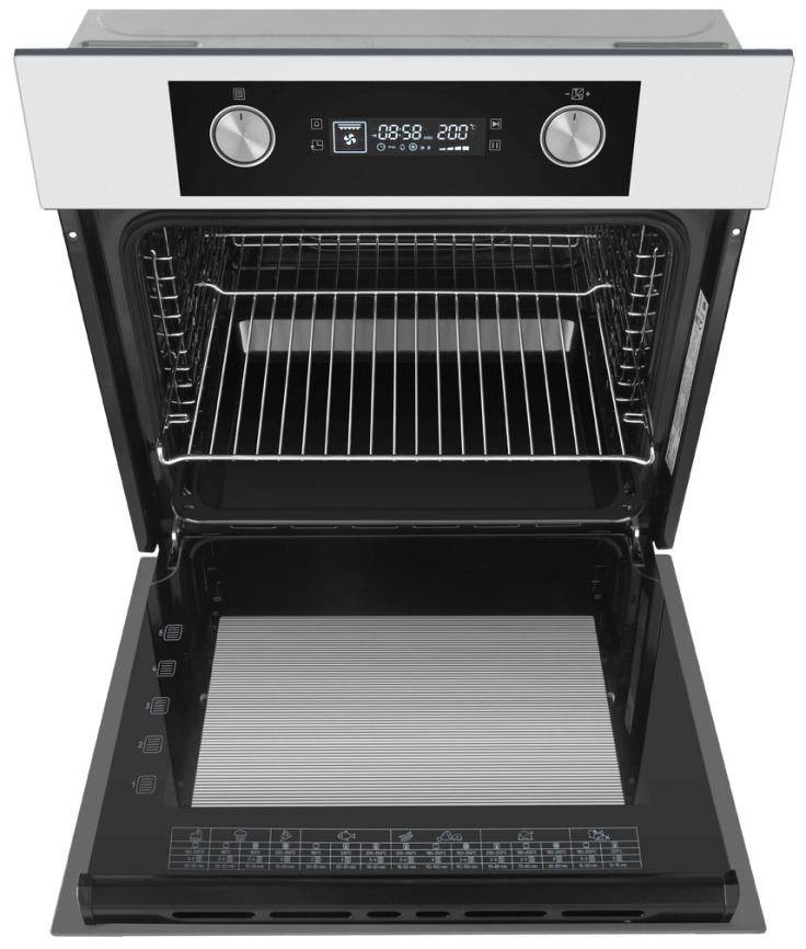 Электрический духовой шкаф Maunfeld AEOH60102W 59 см, 60 л гриль конвекция, белый фото 2