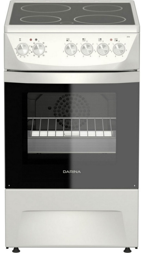 Электроплита Darina 1D5 EC 241 614 W 50 см, 50 л, 4 конфорки, белый фото 1