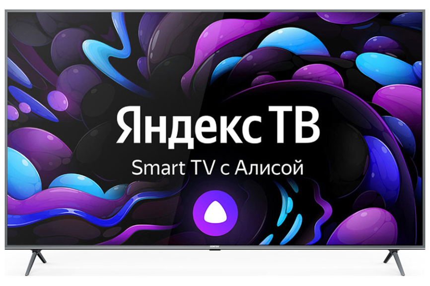 Телевизор Centek 85, CT-8585, SMART, 85 дюймов, 4K Ultra HD, смарт ТВ, YаOS, черный фото 1