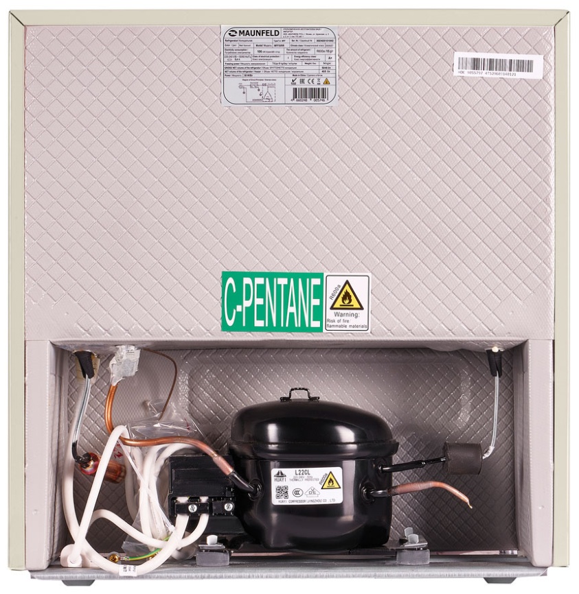 Мини-холодильник Maunfeld MFF50RBG, бежевый фото 6