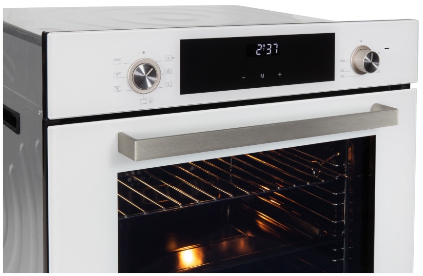 Электрический духовой шкаф Zigmund & Shtain E 153 W 60 см, 72 л гриль конвекция, белый фото 5