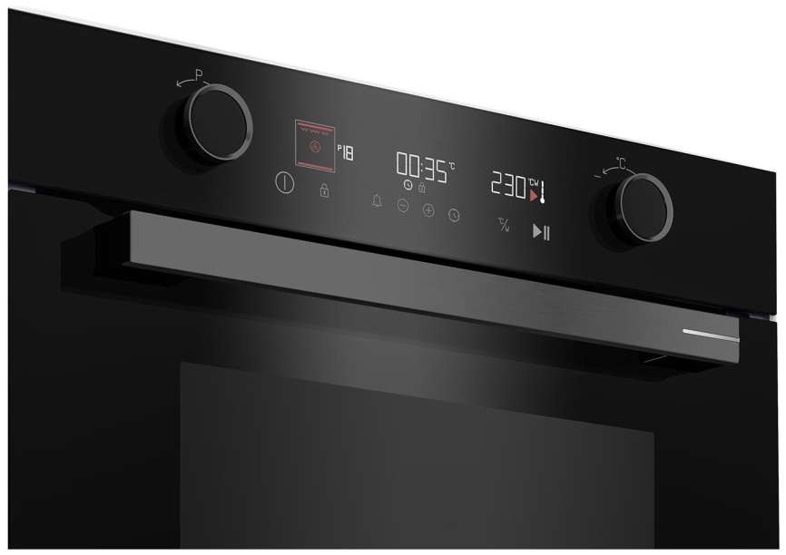 Электрический духовой шкаф Grundig GEKW12400B 59 см, 48 л, гриль и конвекция, черный фото 3