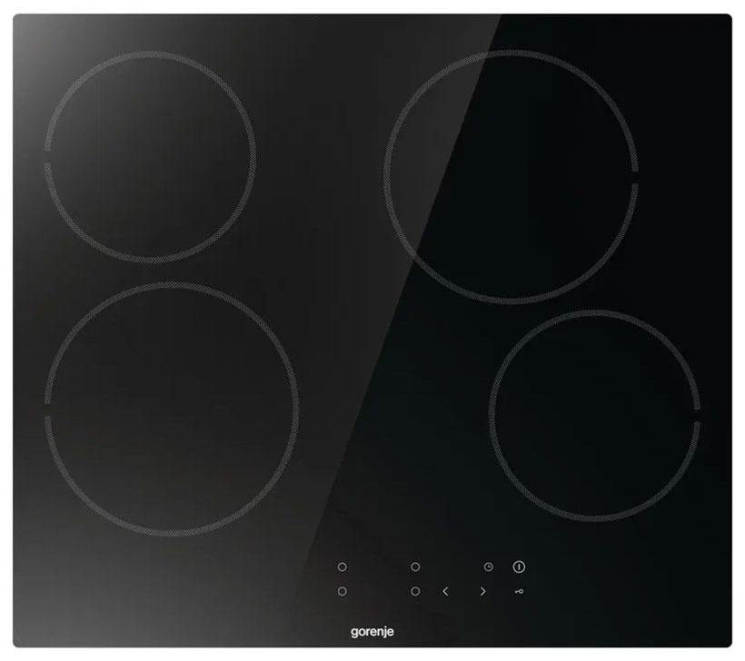 Электрическая варочная панель Gorenje ECT64BSCE 59 см, 4 конфорки стеклокерамика, черный фото 1