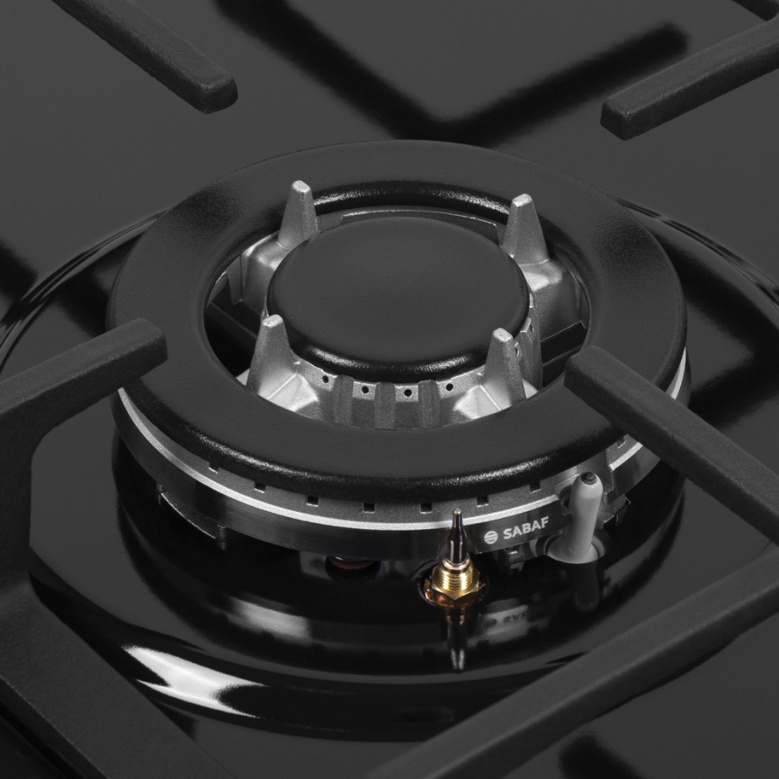 Газовая варочная панель Maunfeld EGHE.43.33 CB/G 44 см, 3 конфорки электроподжиг газконтроль, черный фото 9