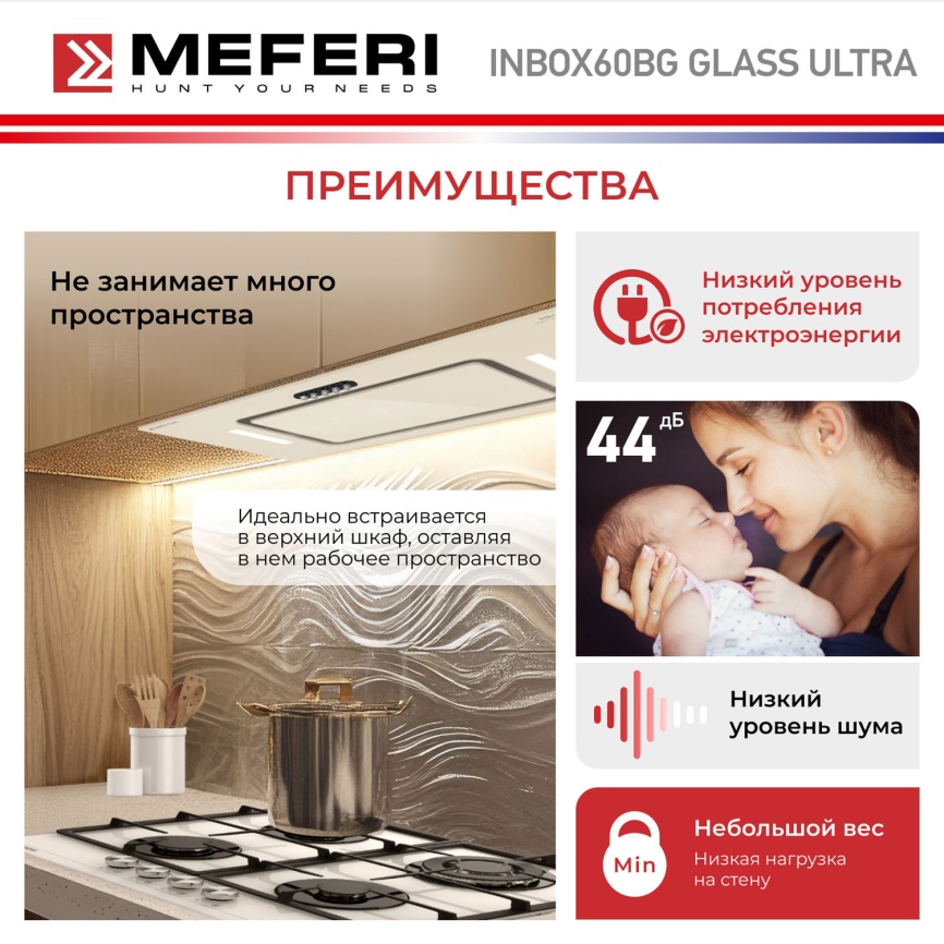 Вытяжка Meferi INBOX60BG GLASS ULTRA фото 15