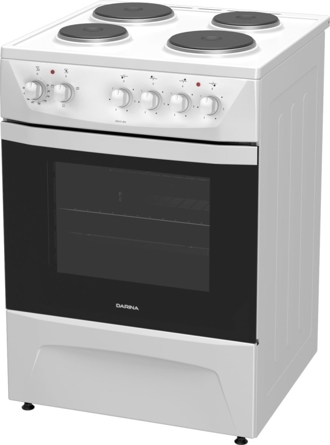 Электроплита Darina 1D EM 141 404 W 60 см, 50 л, 4 конфорки, белый фото 3