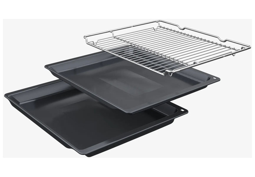 Электрический духовой шкаф Bosch HBG7341B1 59 см, 71 л, гриль и конвекция, черный фото 6