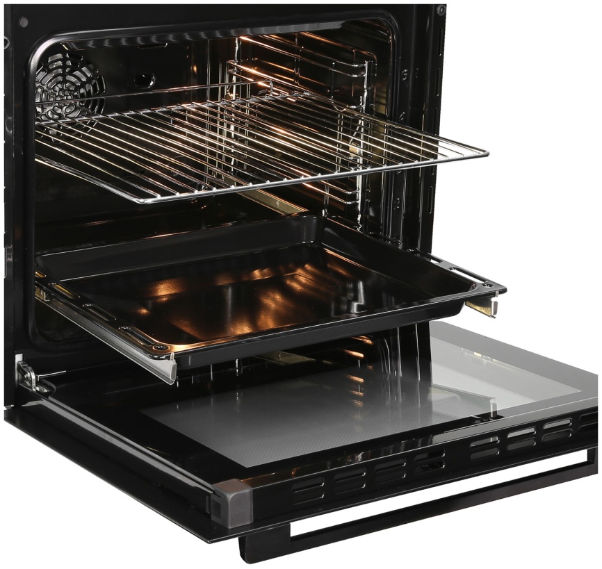 Электрический духовой шкаф Zigmund & Shtain E 167 B 60 см, 73 л, гриль и конвекция, черный фото 3