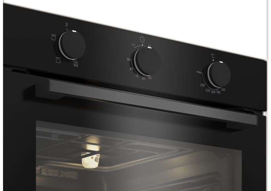 Электрический духовой шкаф Indesit IBFTE 2430 BL 59 см, 74 л, гриль, черный фото 2