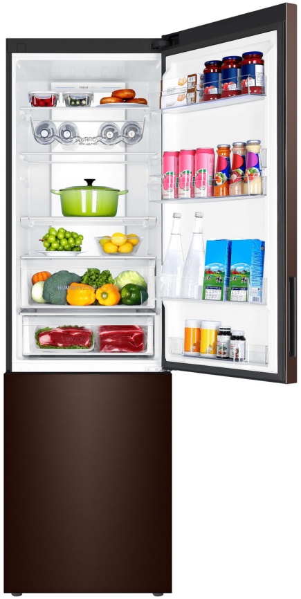 Двухкамерный холодильник Haier C4F740CLBGU1 No frost, коричневый фото 2