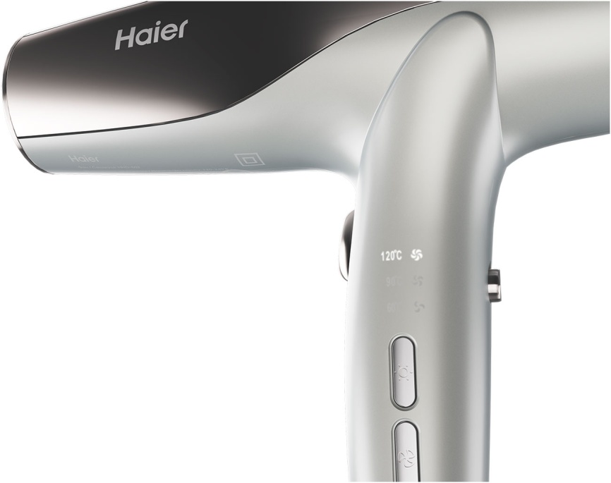 Фен Haier HHD-602 с диффузором, 1600 Вт, 3 насадки, 3 режима, белый фото 5