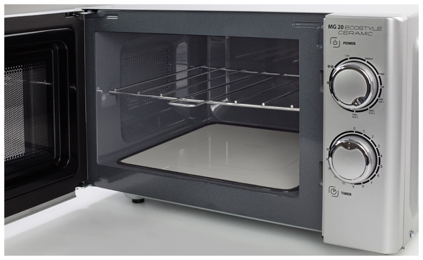 Микроволновая печь - СВЧ Caso MG 20 Ecostyle Ceramic, гриль, серебристый фото 3