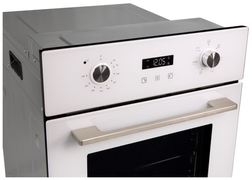 Электрический духовой шкаф Zigmund & Shtain E 145 W 45 см, 50 л гриль конвекция, белый фото 4