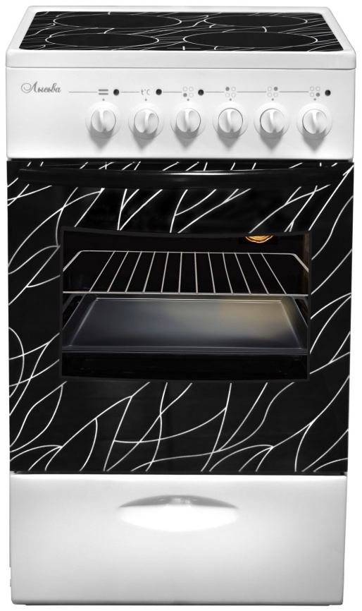 Электроплита Лысьва EF4002MK00 (ЭПС 402 МС) белая, ветка дерева В фото 1