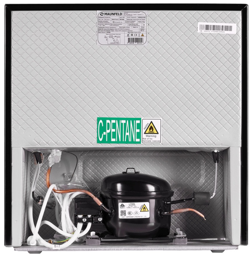 Мини-холодильник Maunfeld MFF50RB, черный фото 6