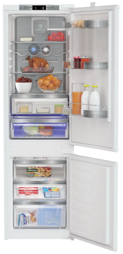 Встраиваемый двухкамерный холодильник Grundig GKIN25720 No frost, белый фото 3