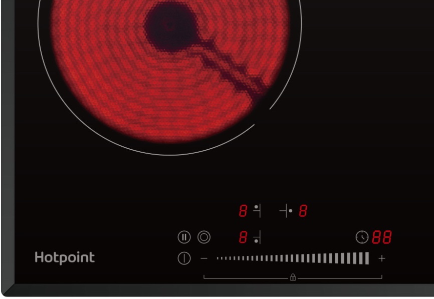 Электрическая варочная панель Hotpoint HR 4O3 BAS 45 см, 3 конфорки стеклокерамика, черный фото 4