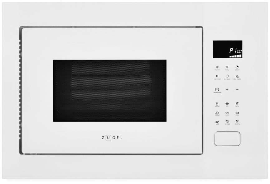 Встраиваемая микроволновая печь СВЧ Zugel ZMO251W белая фото 1