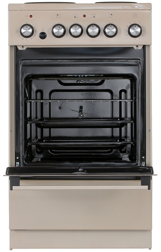 Электроплита De luxe 5004.16э-016 50 см, 43 л, 4 конфорки, белый фото 7