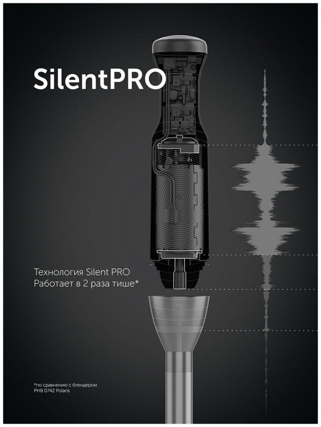 Погружной блендер Polaris PHB 1551 WIFI IQ Home, черный фото 5