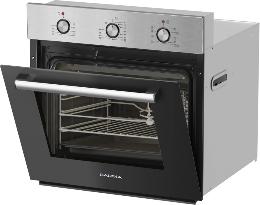 Электрический духовой шкаф Darina 0U5 BDE112 705 X 59 см, 65 л гриль конвекция, серебристый фото 4