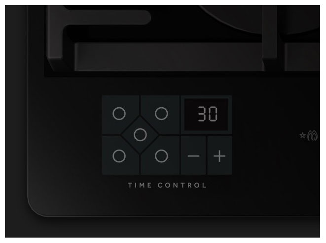 Газовая варочная панель Haier HHX-G75CWSB 68 см, 5 конфорок электроподжиг газконтроль, черный фото 2