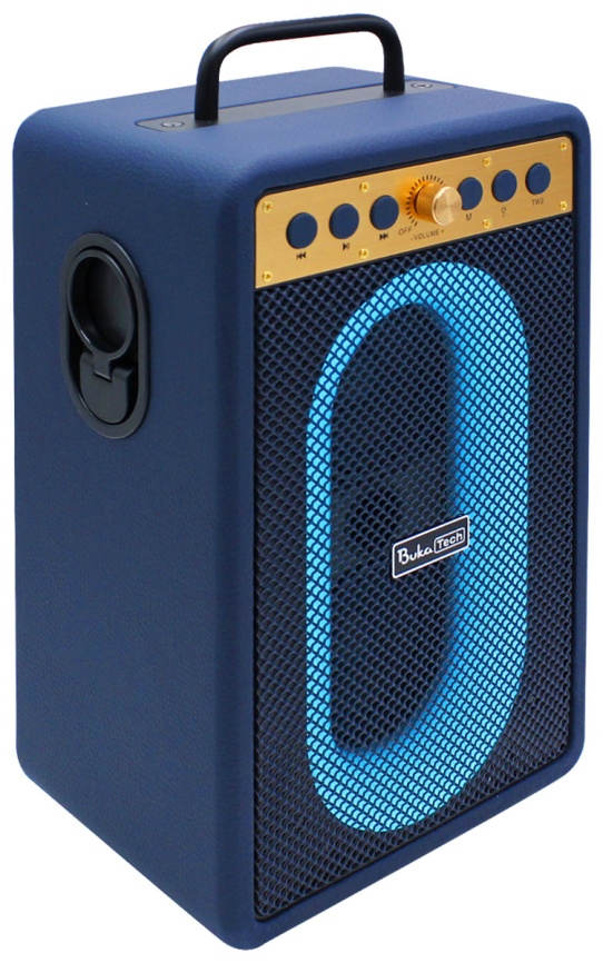 Портативная колонка с двумя микрофонами BukaTech Ella, темно-синий фото 5