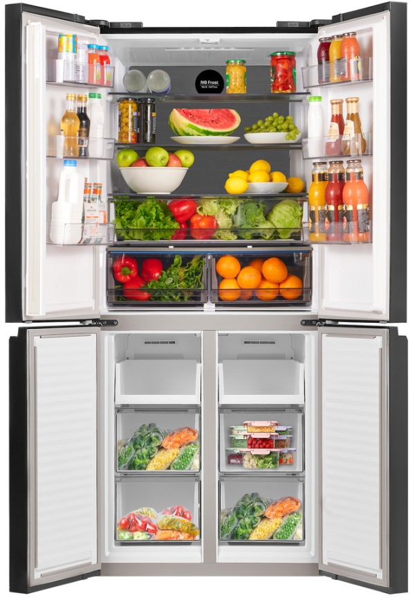 Многокамерный холодильник Maunfeld MFF183NFSBE No frost, черно-серый фото 2