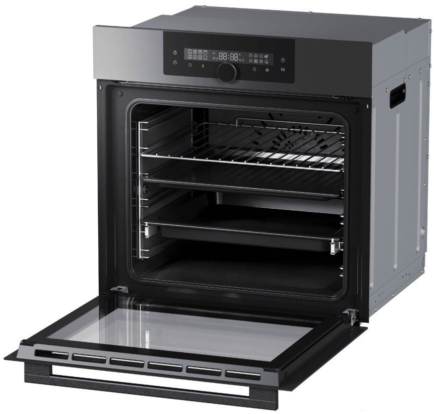 Электрический духовой шкаф Haier HOQ-F6QAN3DG 59 см, 72 л гриль конвекция, графит фото 4