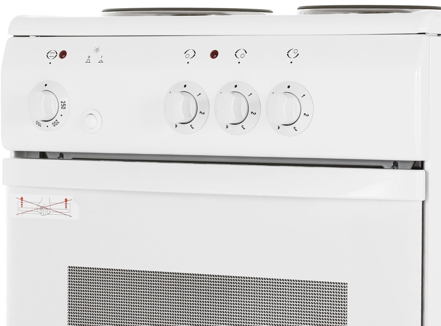 Электроплита De luxe 5003.17 50 см, 3 конфорки, белый фото 4