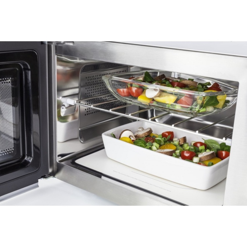 Микроволновая печь - СВЧ Caso MG 25 Ceramic menu, дисплей, гриль, серебристый фото 6