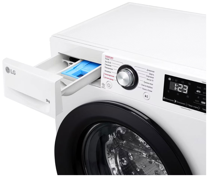 Стиральная машина LG F2V3FS6W 9 кг, белый фото 5