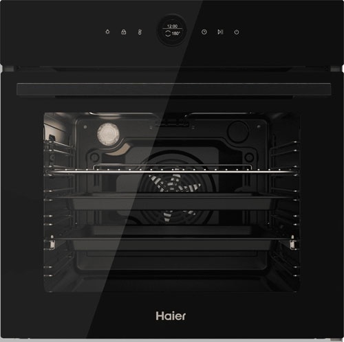 Электрический духовой шкаф Haier HOX-TFT6AMTB 59 см, 76 л, гриль и конвекция, черный фото 1