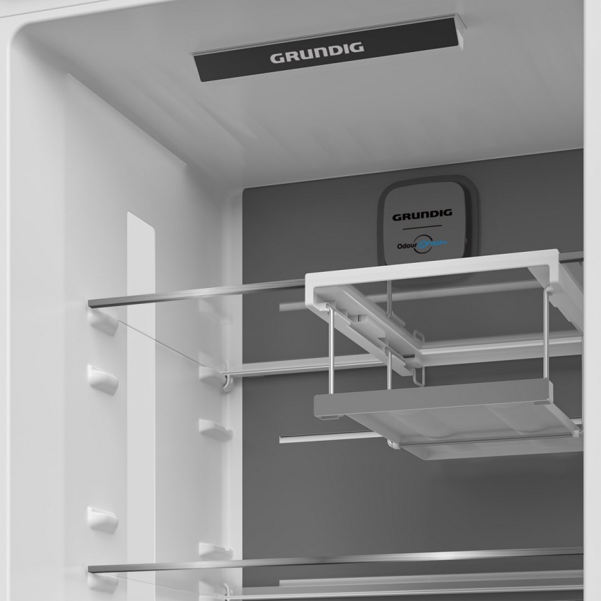 Двухкамерный холодильник Grundig GKPN66930LBW No frost, черный фото 4