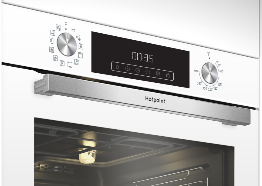 Электрический духовой шкаф Hotpoint HFE9 1231 JSH WHG белый фото 3