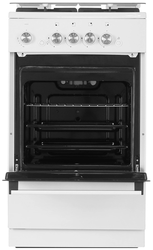 Газовая плита De luxe 5040.42г 50 см, 43 л, 4 конфорки, белый фото 8