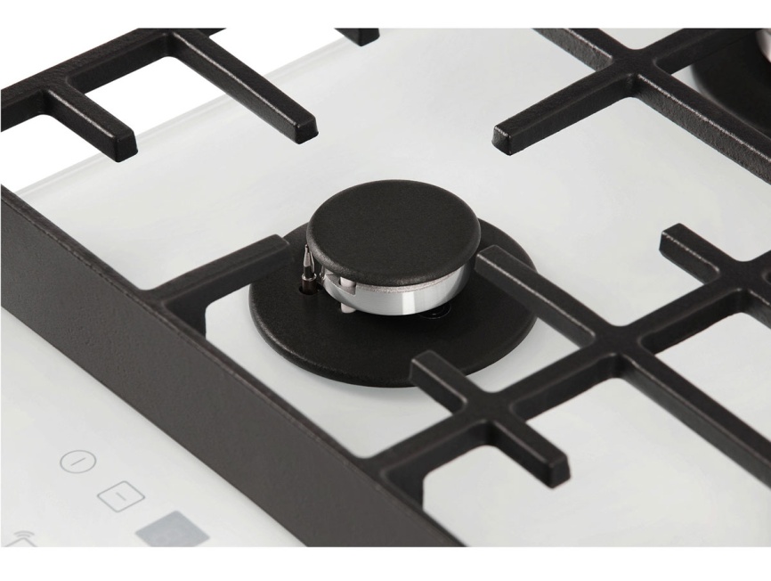Газовая варочная панель Hiberg VM 7155 W 68 см, 5 конфорок электроподжиг газконтроль, белый фото 9